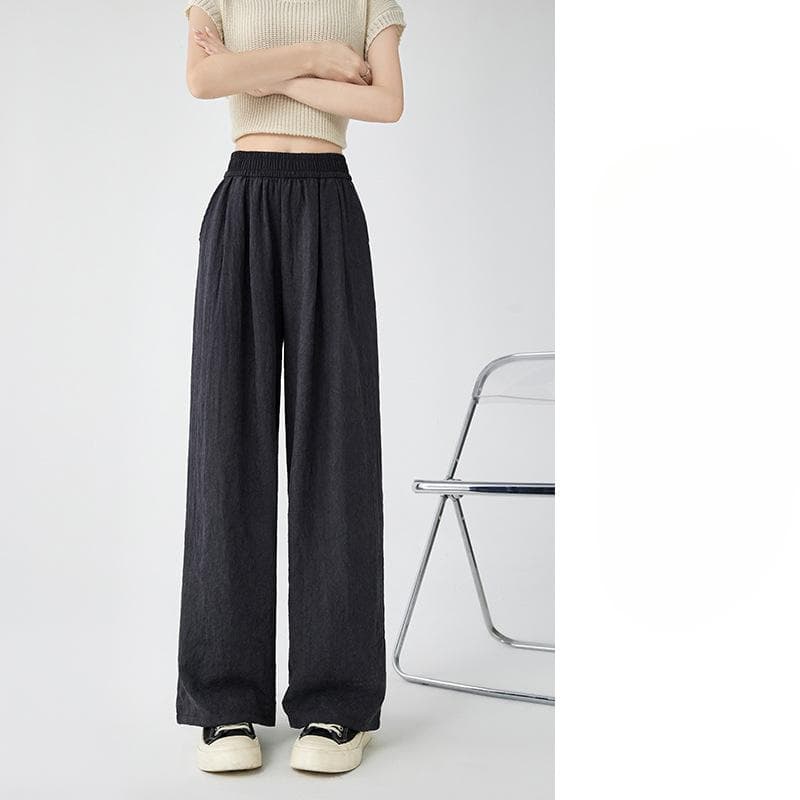 White Milk Trousers for Women New High-waisted Slim, Loose, Lazy and Relaxed Small Yamamoto Wide-leg Pants XL