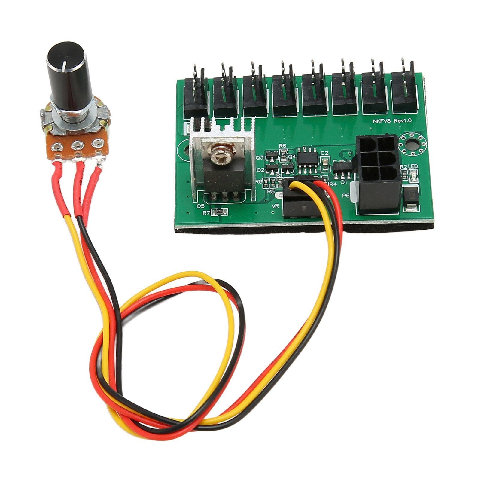 PWM Fan Hub DC 12V 8 Way PC Fan Speed Controller Hub with 300mm Cable for 2 Pin 3 Pin 4 Pin PC Fan