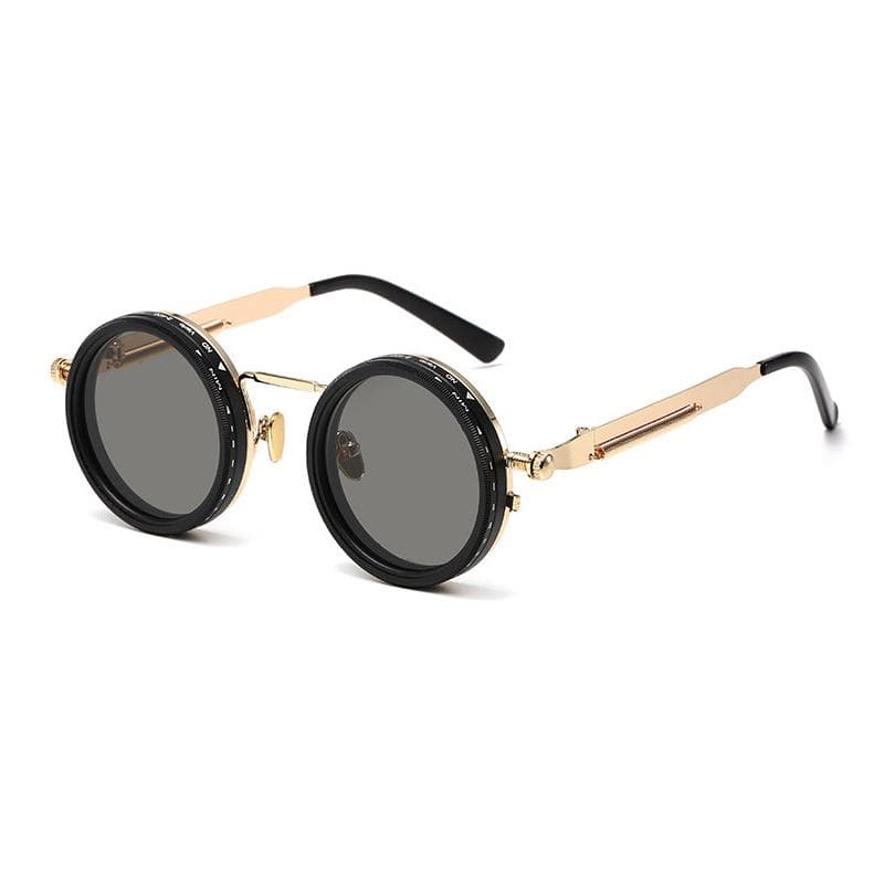 Round Sunglasses Men Women ND9 Adjustable Dimming Retro Punk Fishing Eyeglasses Outdoor Shades UV400 Protection