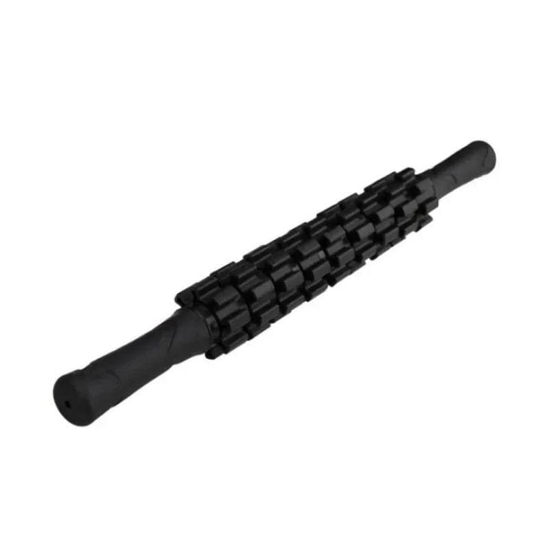 9 Wheel Muscle Roller Stick Full Body Massage Bar Acupressure Trigger Point Recovery Tool for Relief Legs/Back Muscle Soreness black
