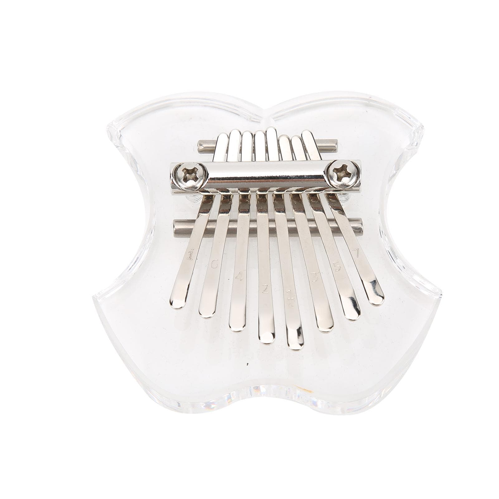 Thumb Piano Crystal Mini Portable Fruit Mbira Music Instrument for Beginners 8 Keys