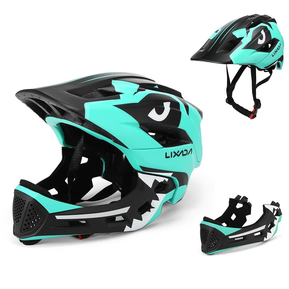 Lixada Kids Detachable Full Face Helmet Children Sports Safety Helmet for Roller Skating light blue