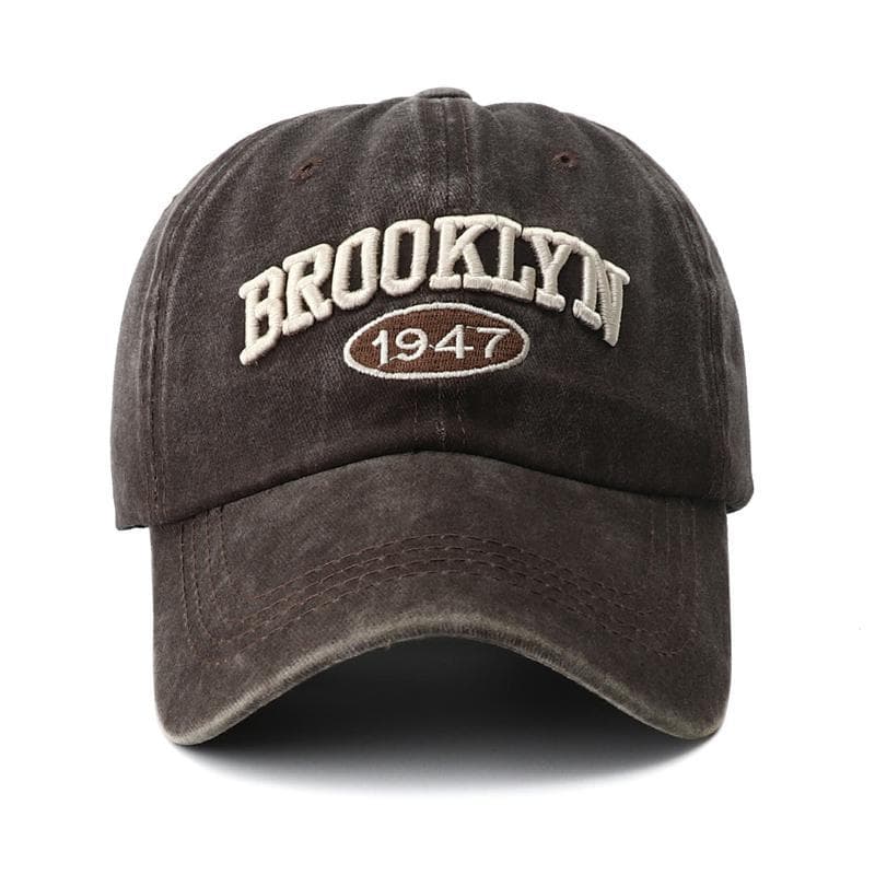 2023 High Quality Brooklyn Embroidery Snapback Hat for Men Vintage Black Green Washed Baseball Caps for Women Gorras Hombre Adjustable coffee