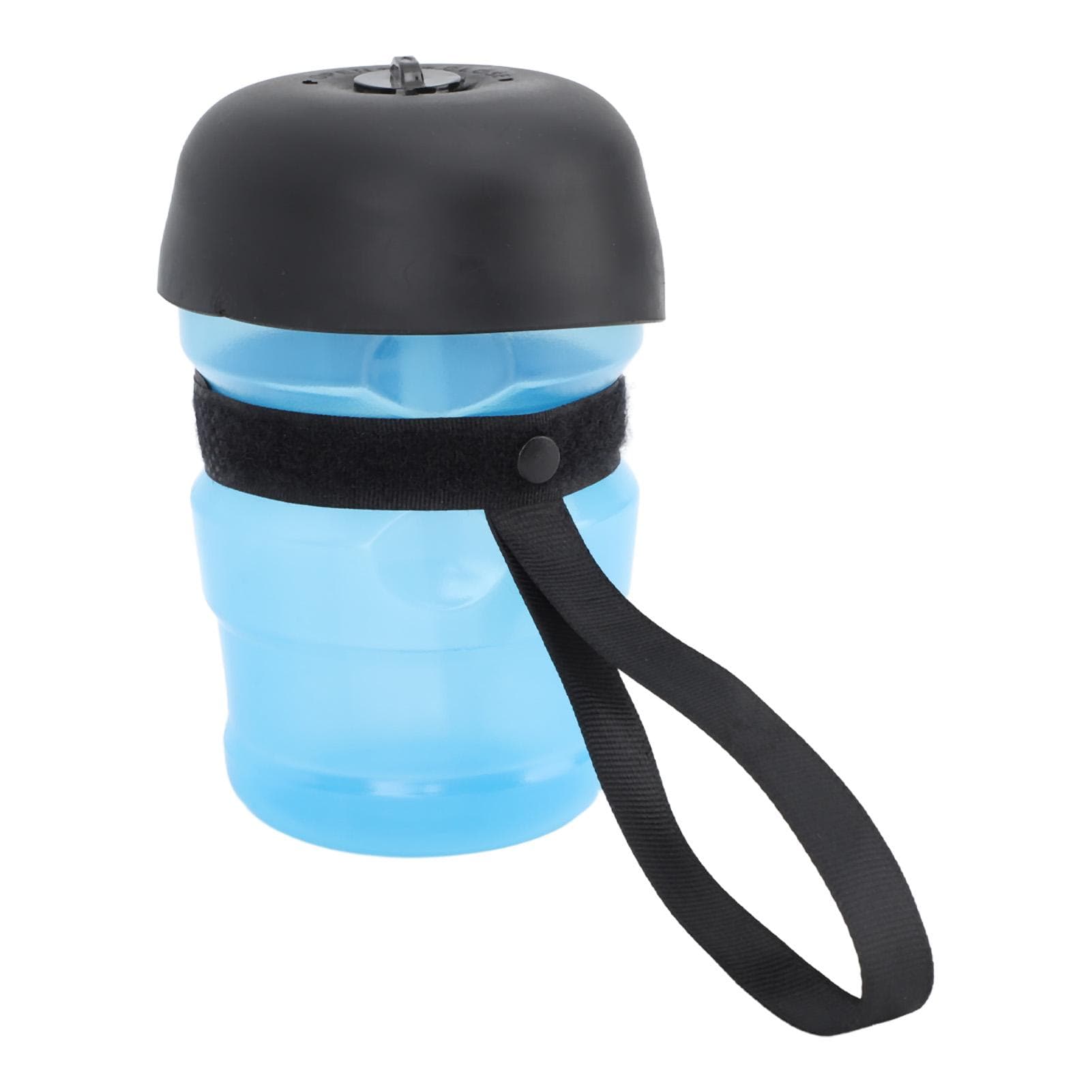 Dog Water Bottle Blue 520ML Squeeze Out Leakproof Silicone HDPE Portable Dog Water Dispenser for