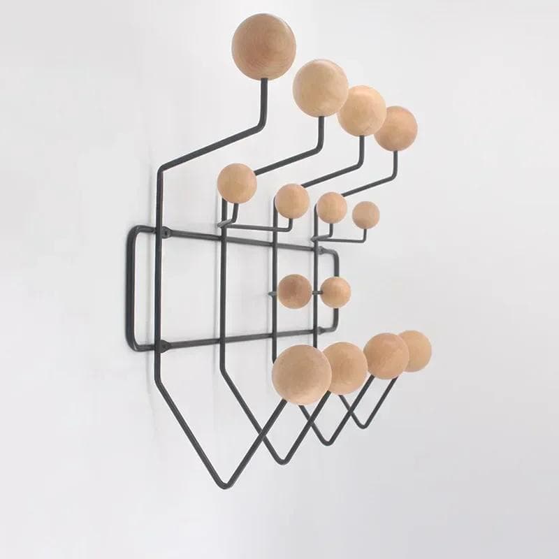 Solid Wood Multicolor Hange Furniture Coat hanger Ball Rack Milti-purpose Hook for Wall Ornaments for Kid Gift Metal Bag Decor