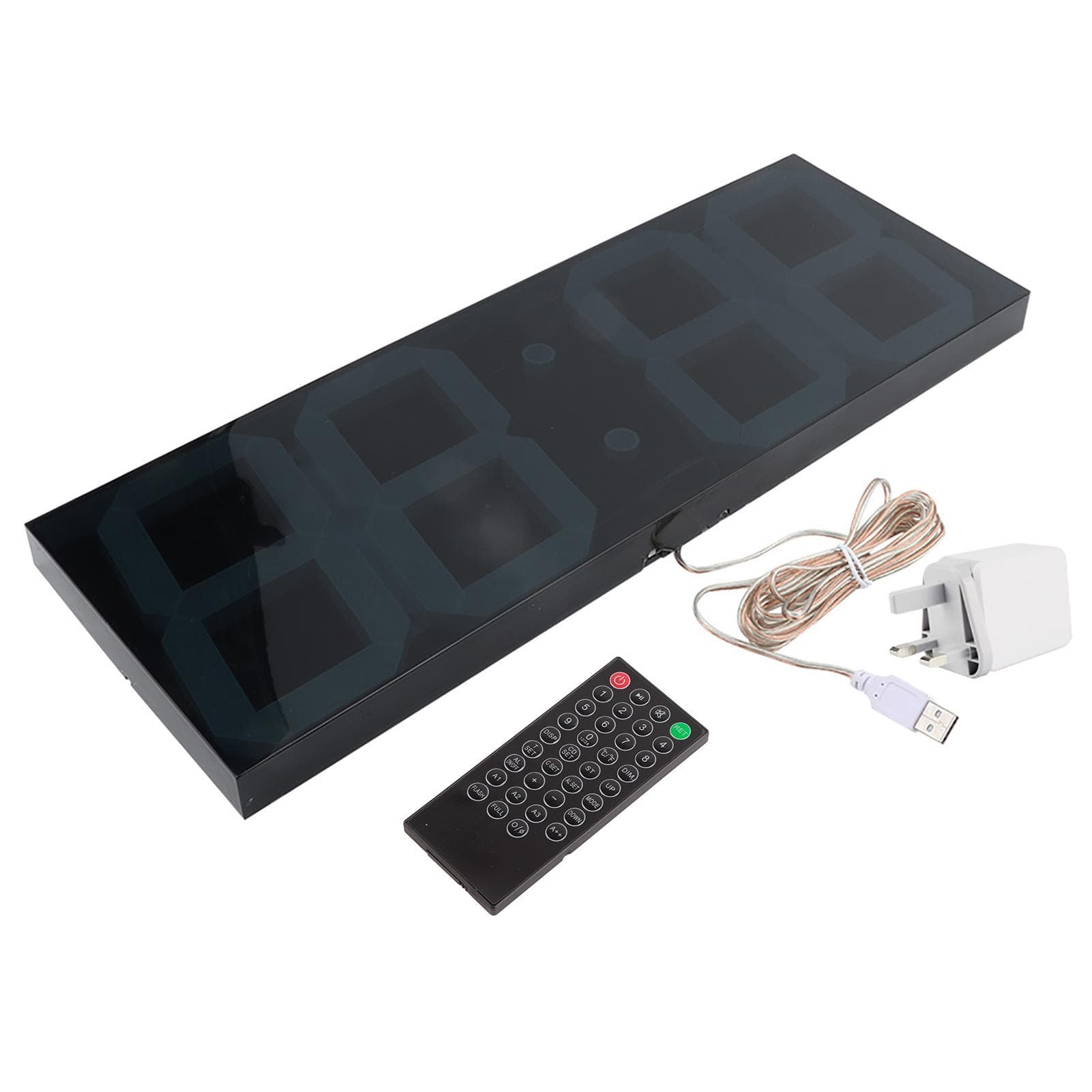 Large White Digit Wall Clock Mirror LED Electronic Clock for Home Public Space