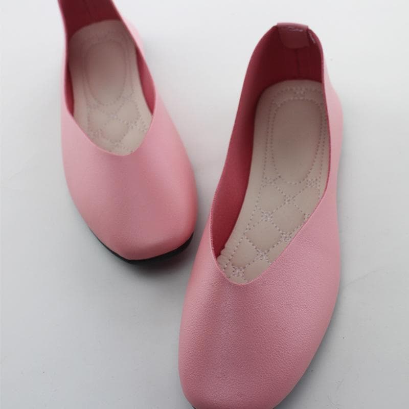 Women's Casual Ballet Shoes Shallow Shoes Soft Shoes Flat Shoes Work Shoes 43 pink