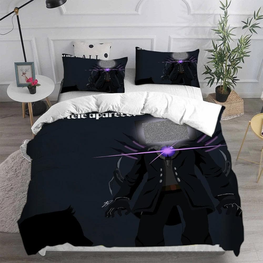Game Skibidi Toilet Arale Comforter Bedding Sets Gamer Quilt Cover Duvet Cover Sets Kids Adult Size 140x200cm-2pcs
