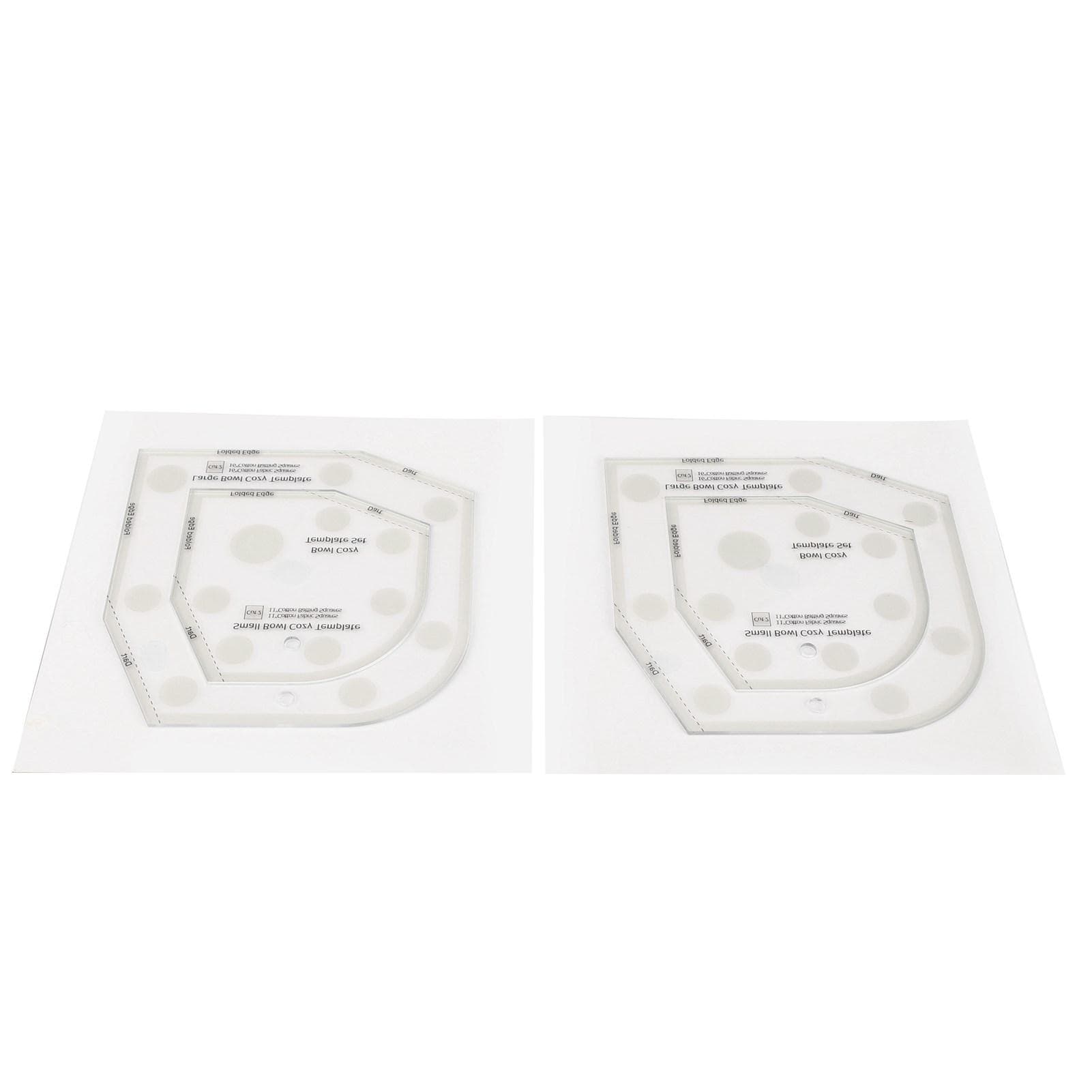 2pcs 6in Bowl Cozy Template Small Acrylic Bowl Cozy Pattern Template Sewing Quilting Bowl Wrap DIY