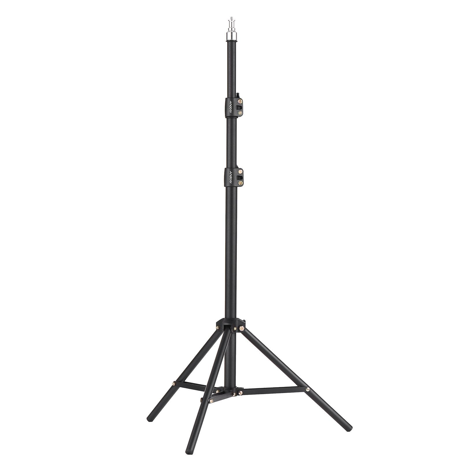 Andoer 210cm/83in Portable Metal Light Stand Heavy Duty Adjustable Photography Tripod Stand with 160cm
