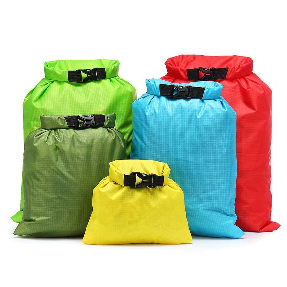 5 PCS Waterproof Bag Set Storage Roll Top Dry Bag Set for Skating Camping Boating Sailing Surfing