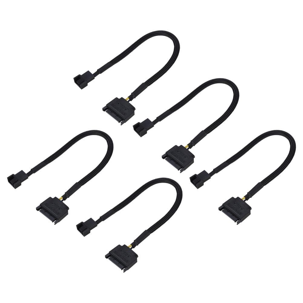 5Pcs SATA 15Pin to 4Pin Cooling Fan Power Adapter Cable Converter 22AWG Cable