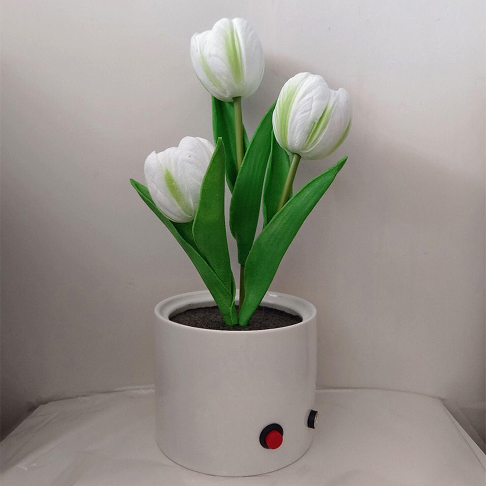 Tulip lamp indoor decorative table lamp led simulation tulip flower pot lamp ambient night light