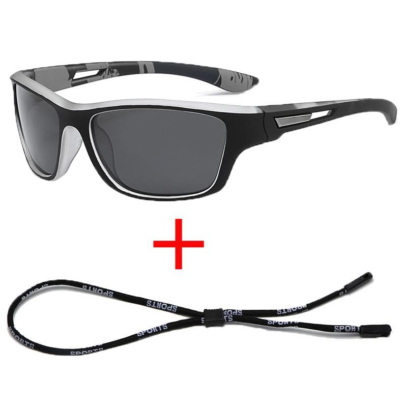 WITH ROPE UV400 Men's Sunglasses Fashion Driving Riding Sport Goggles Outdoor Sun Glasses Shade Eyewear POLARIZED