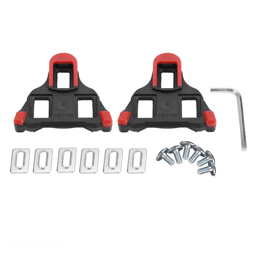 1 Pair Cycling Self locking System Pedal Cleats Mountain Road Bike Accessory (Red)