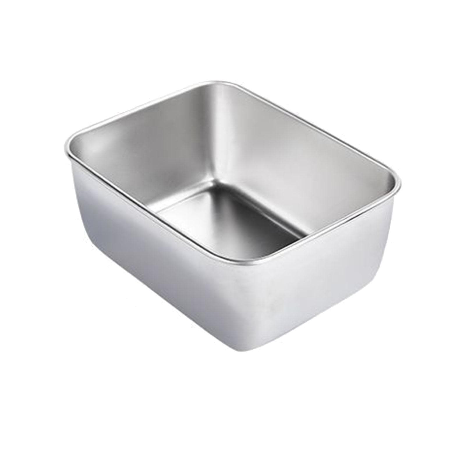 304 Stainless Steel Tray Dish Plate Rectangle Food Storage Container for Fruit Vegetables Small