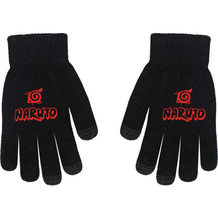 One Piece Luffy Chopper Zoro Nami Anime Online Game Peripheral Gloves Full-finger Black Non-slip Thickening To Keep Warm Average Size