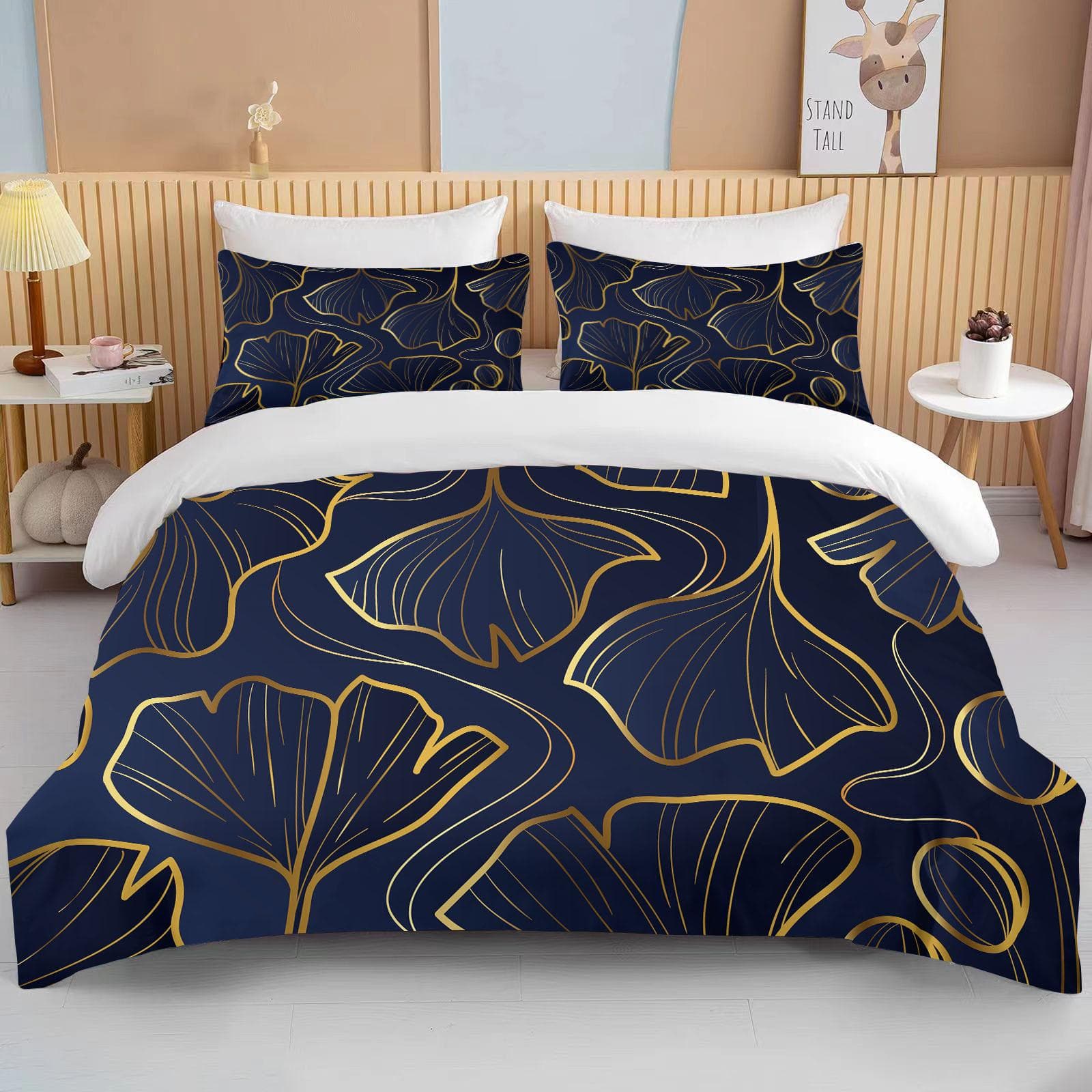 Botanical Flower Double Bed Duvet Cover Bed European Bedding Sets Home Textiles Luxury Pillow Cases Bedroom Bedding Sets EU single(135x200cm)