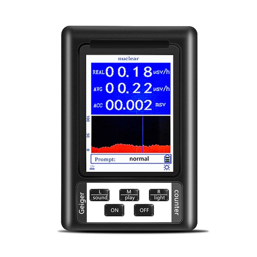 Portable Nuclear Radiation Detector Handheld Personals Geiger Counter black