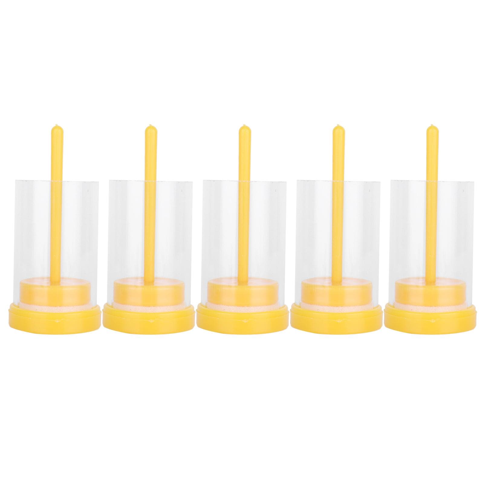 5Pcs Queen Bee Marking Bottle Catcher Cage Tube Lightweight Plastic Beekeeping Accessory