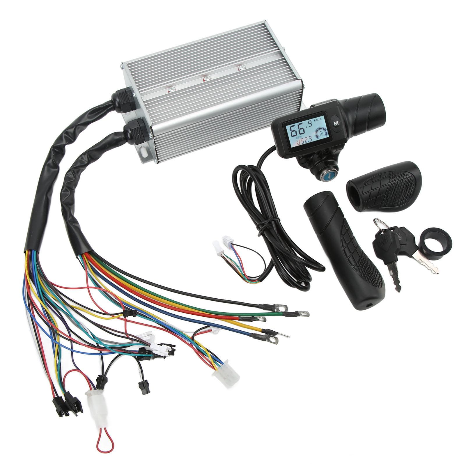 1500W 36V 48V Brushless Motor Controller Set Throttle LCD Panel with Lock Speed Control Shifter for
