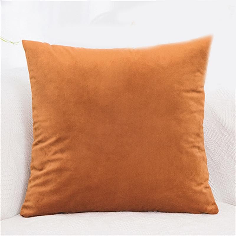 Plain Cushion Home 16 18 20 22 24 Large Velvet Case Backrest Sofa Decor Cover Pillow 50*50 light coffee