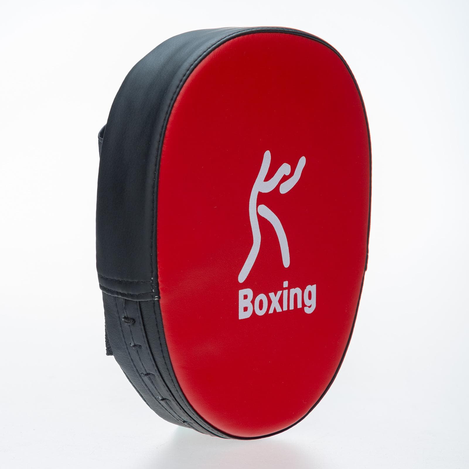 Boxing Punching Mitt PU Leather Thick Foam Curved Focus Target Pad Kickboxing Muay Thai Karate One Size red