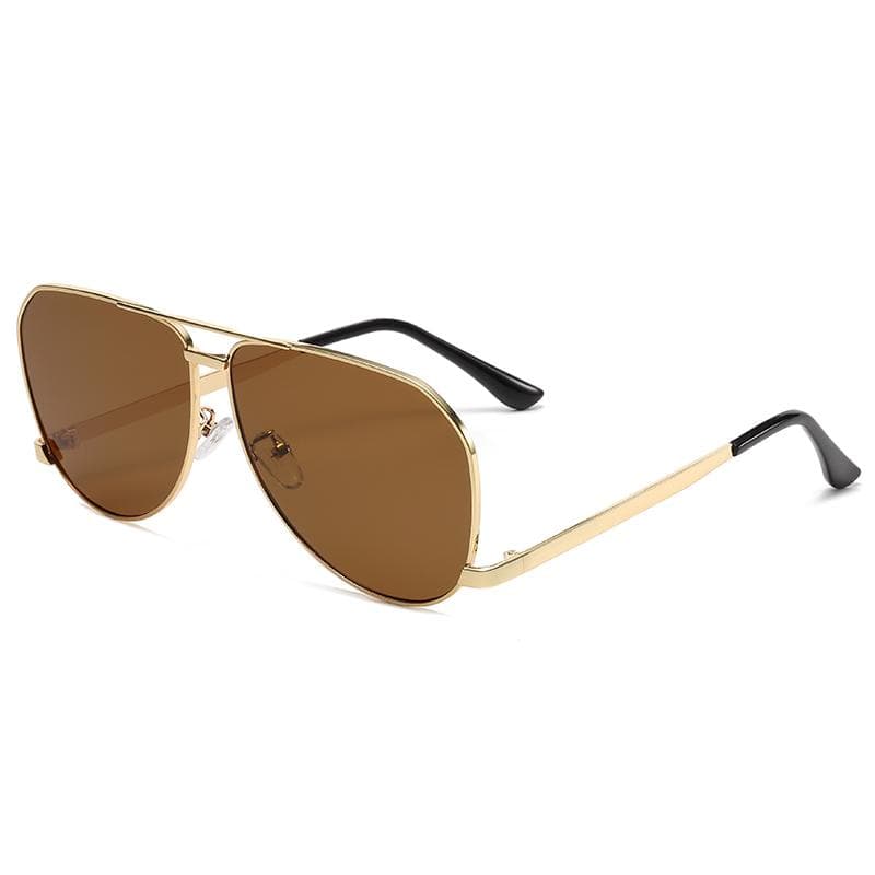 Fashion Large Oval Sunglasses Women Men Vintage Punk Metal Frame UV400 Sun Glasses Luxury Trending Shades Eyewear
