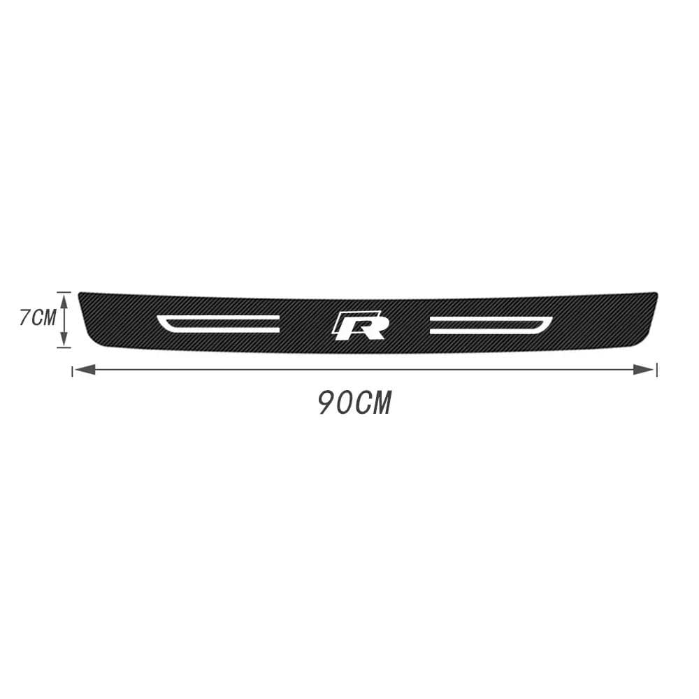 2026 Hot For VW VOLKSWAGEN Car Door Sill Protector Plate Trunk Threshold Stickers for Volkswagen R LINE RLine Polo Caddy Golf Je