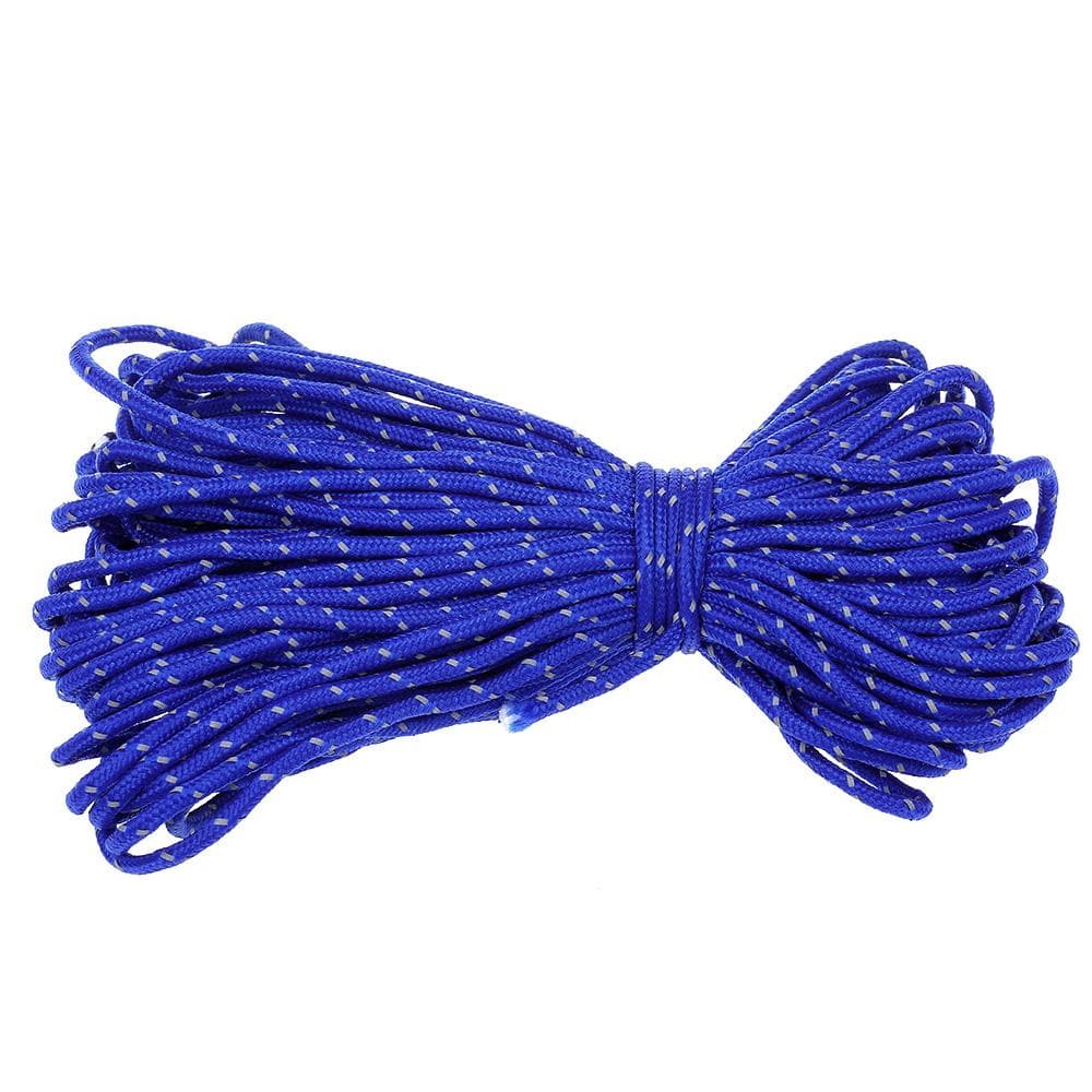 Lixada Camouflage 20M Reflective Rope Paracord Cord 1 Inner Strand Camping Survival Equipment Tents Rope Outdoor Gear Tent Rope blue