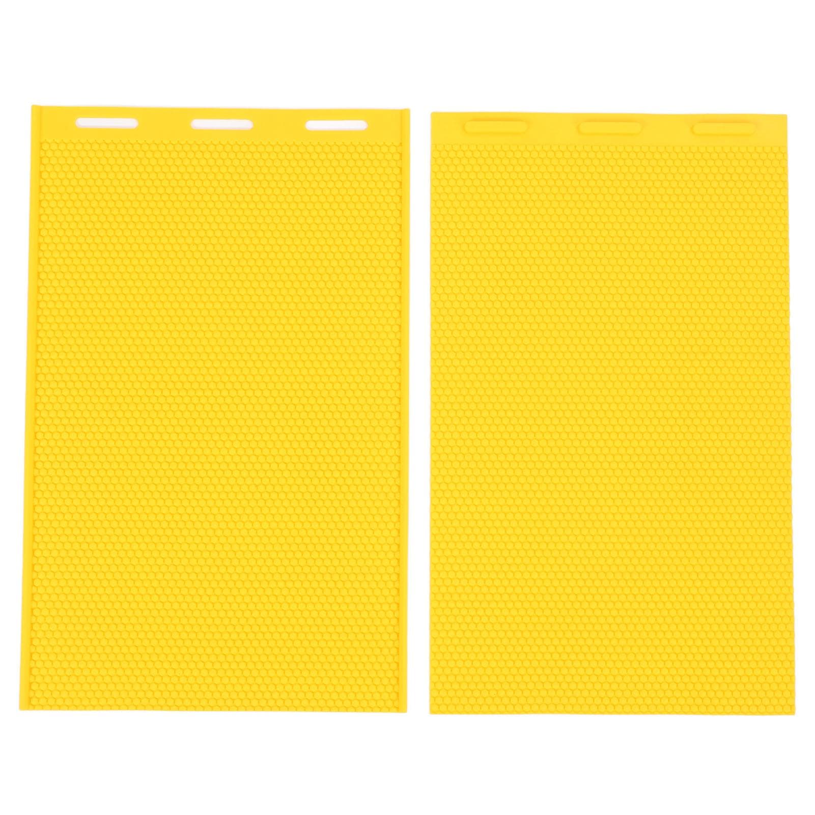 2PCS Beeswax Press Sheets 5.4mm Silicone Flexible Beeswax Foundation Sheet Beekeeper Equipment for yellow