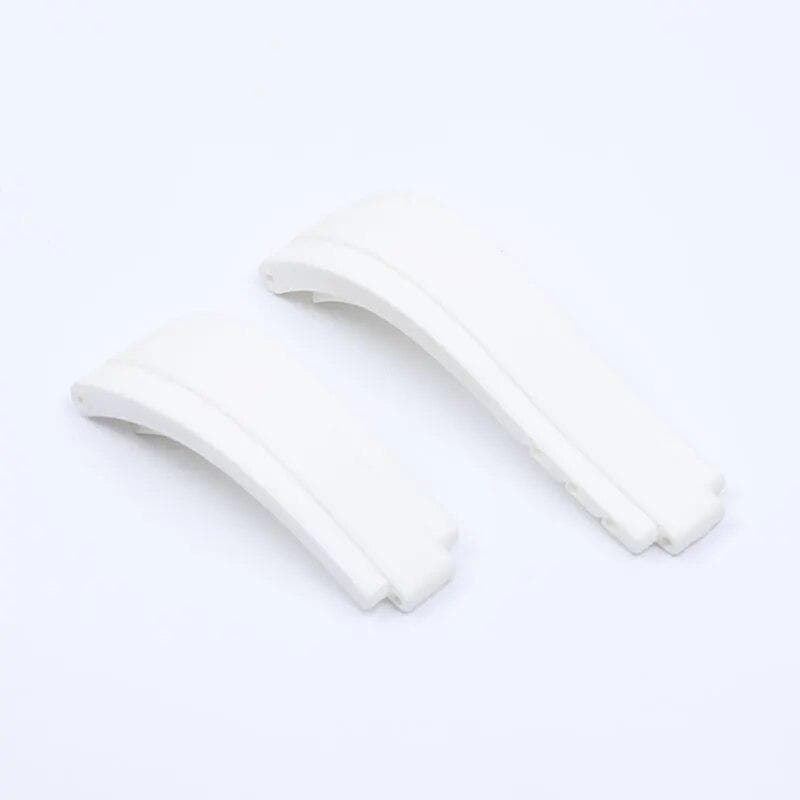 20mm Adjustable Watchband For Rolex Strap For DAYTONA SUBMARINER GMT Yacht-Master OYSTERFLEX Glidelock Rubber Watch Band No logo & No Buckle-20mm white