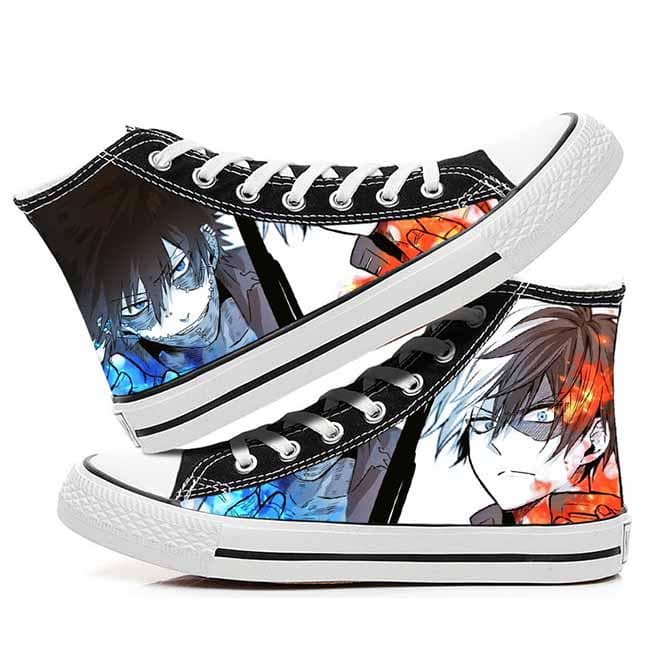 Anime My Hero Academia Cosplay Casual Graffiti High Help Canvas Shoes Cos Hip Hop Student Shoes 40