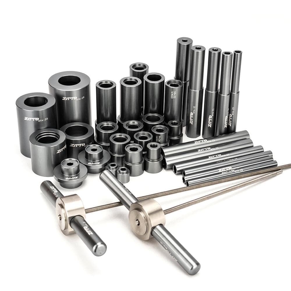 1 Set Bike Hub Bearing Install and Remove Tool Bicycle Bottom Bracket Press Kit grey