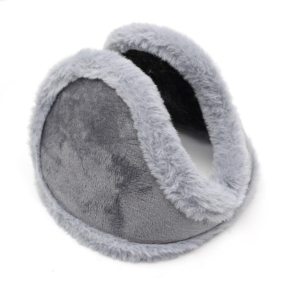 Unisex Warm Fur Earmuffs for Men Women Velvet Ear Muffs Winter Thicken Warmer Ear Cover Outdoor Cycling Ski Plush Ear Protector grey