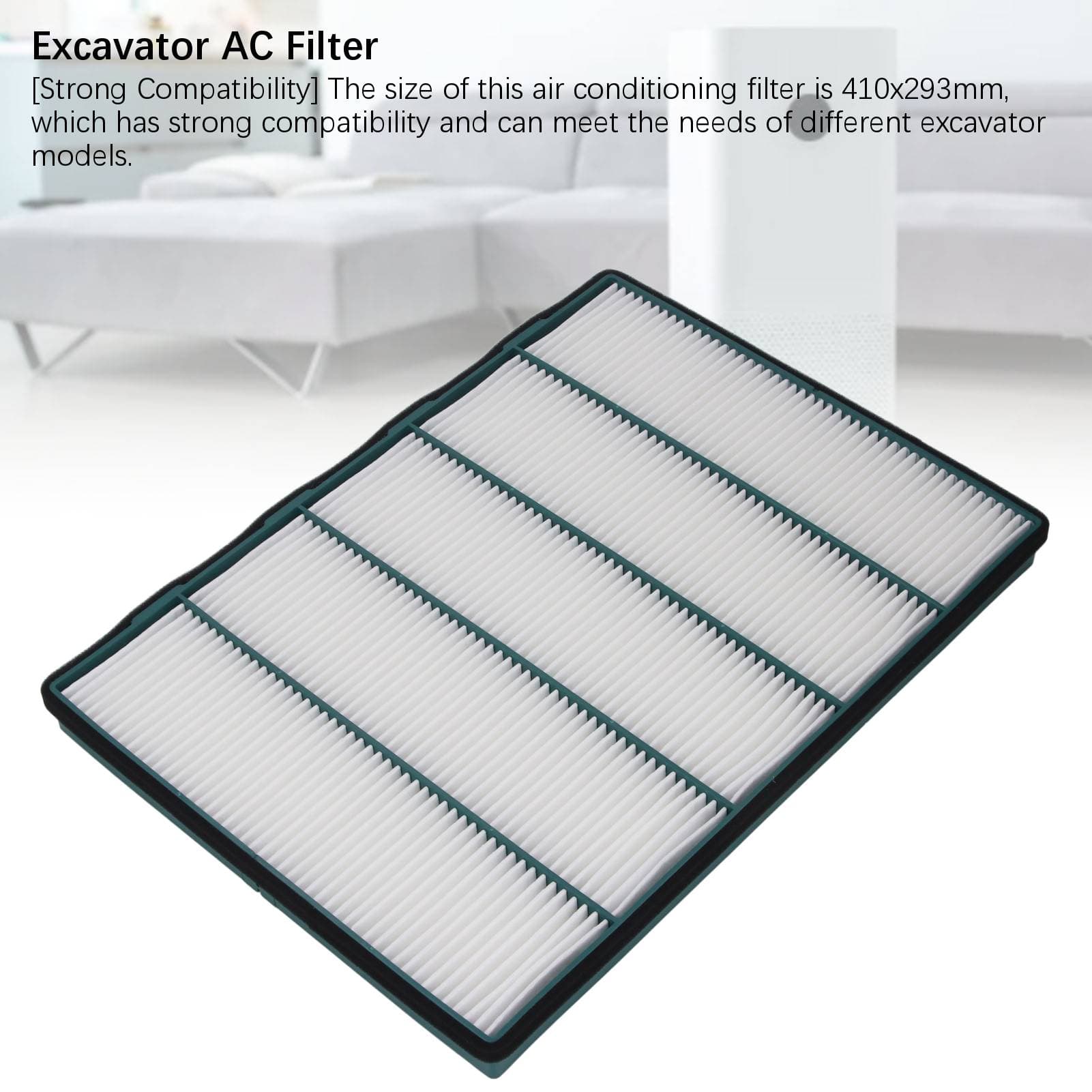 Excavator Air Filter 410x293mm High Efficiency Air Conditioning External Filter for Replacement