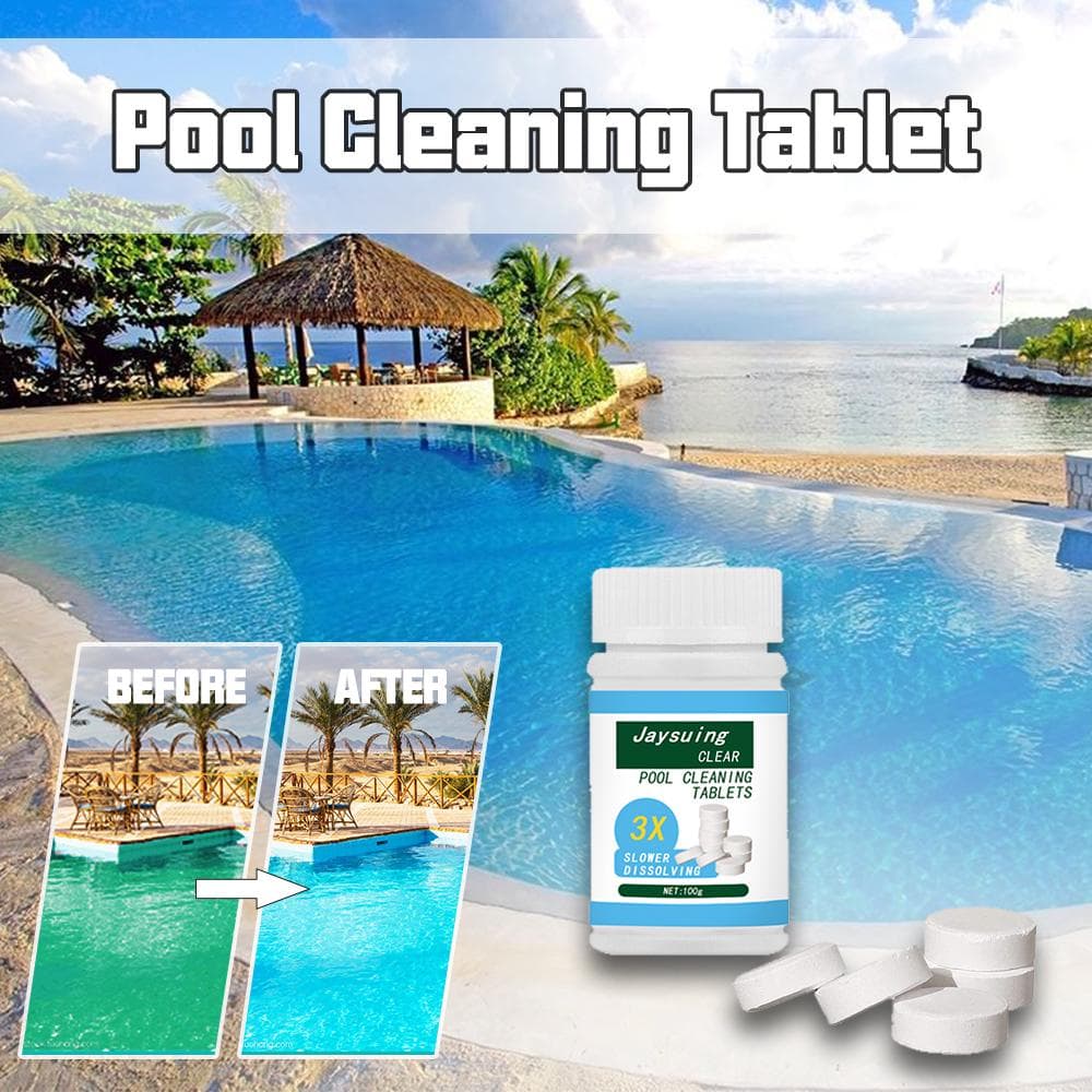 100g/3.5oz Swimming Pool Cleaning Tablet with 1pcs Tablet Dispenser 50pcs PH Test Papers Swimming Cleaning Tablets multicolour