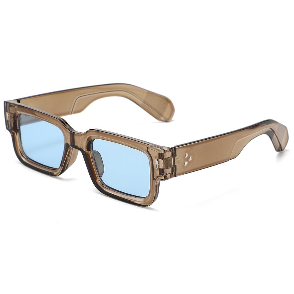 New Square Sunglasses Men Retro Black Lens UV400 Protection Rectangle Designer Small Sun Glasses for Driving Fishing 1PC