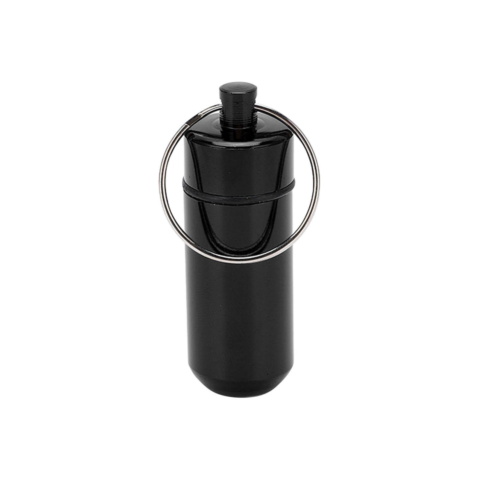 Aluminum Alloy Medicine Bottle Outdoor Portable Waterproof Moistureproof Medicine BottleRed