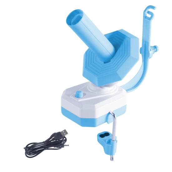 Electric Yarn Winder Adjustable Speed Yarn Ball Winder Lower Noise Large Capacity blue