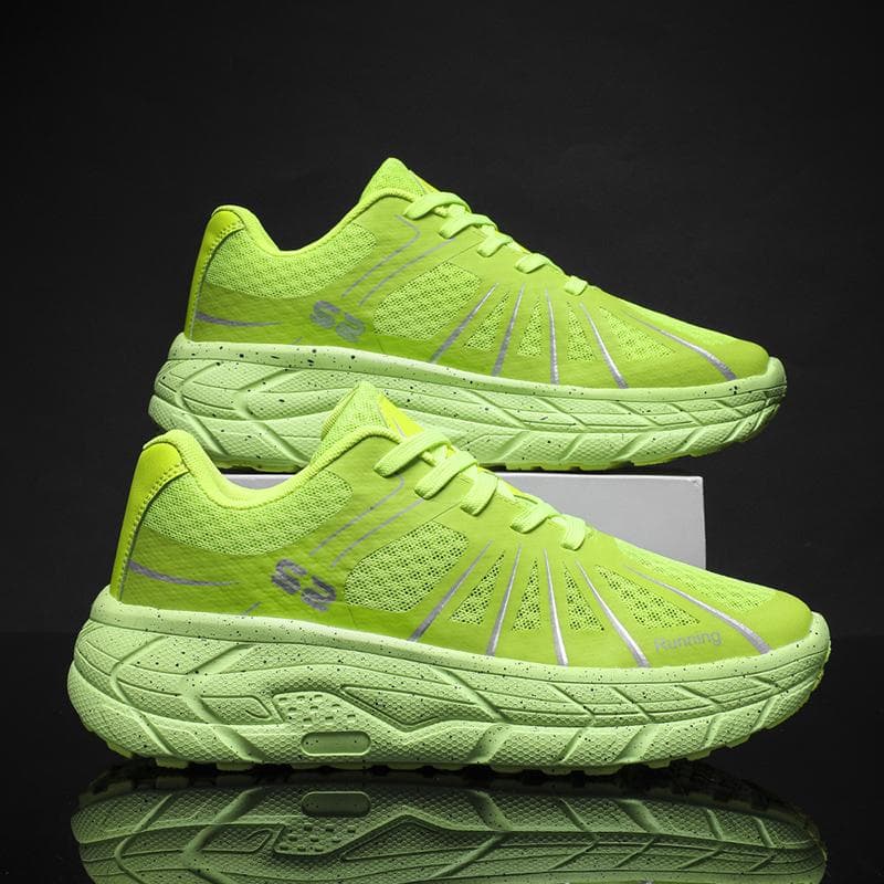 Fluorescent Green Running Shoes for Men Lightweight Sneakers for Women Outdoor Jogging Sports Shoes Trend Sports Casual Shoes 45
