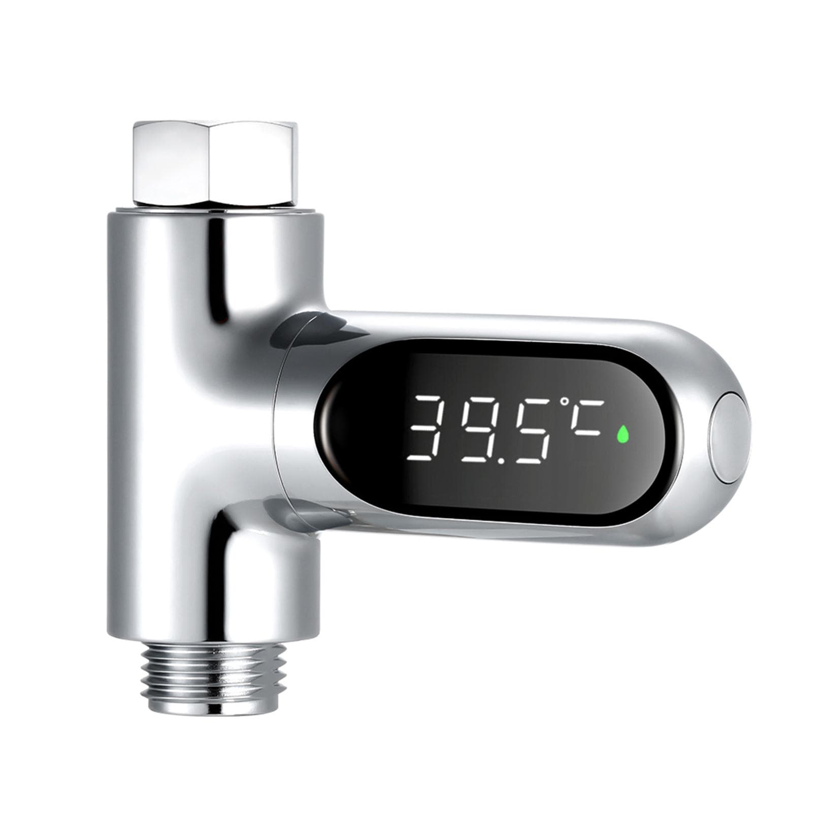 Digital Shower Thermometer celsius Fahrenheit Bath Temperature Monitor Water Thermometer 585 celsius Measuring 360degrees silver