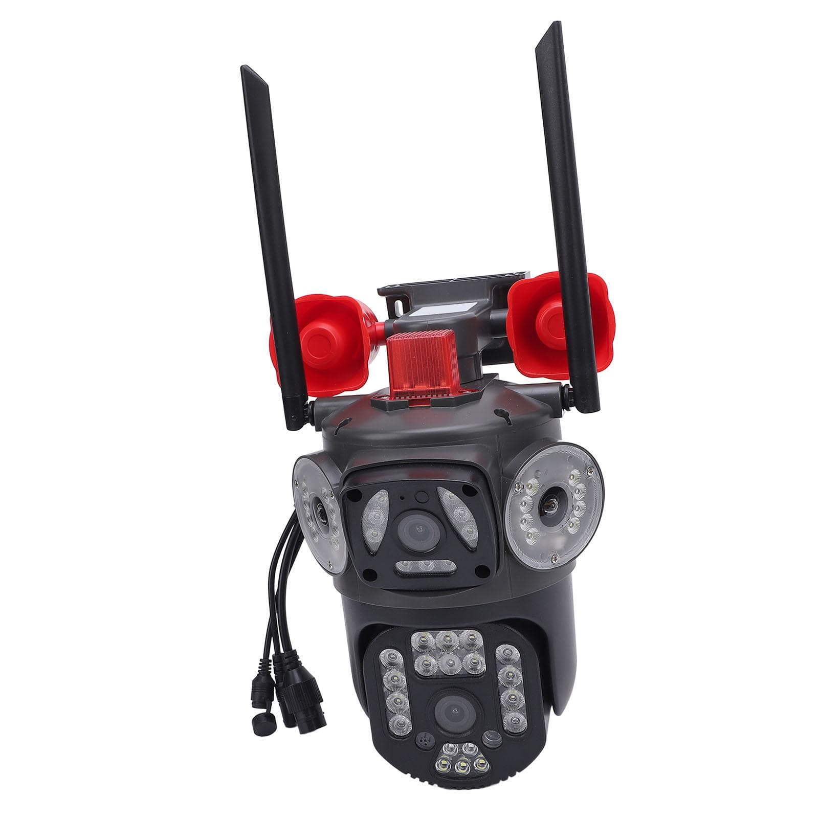 Wireless PTZ Camera with 4 Lens 360 Degree Panoramic Motion Tracking 2 Way Talk Outdoor Security US Plug
