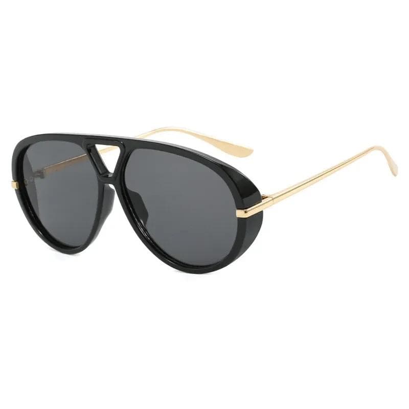 Unisex Y2K Large Frame Sunglasses Double Beam Toad Retro Street Shooting Fashion Sunglasses for Men Women As shown