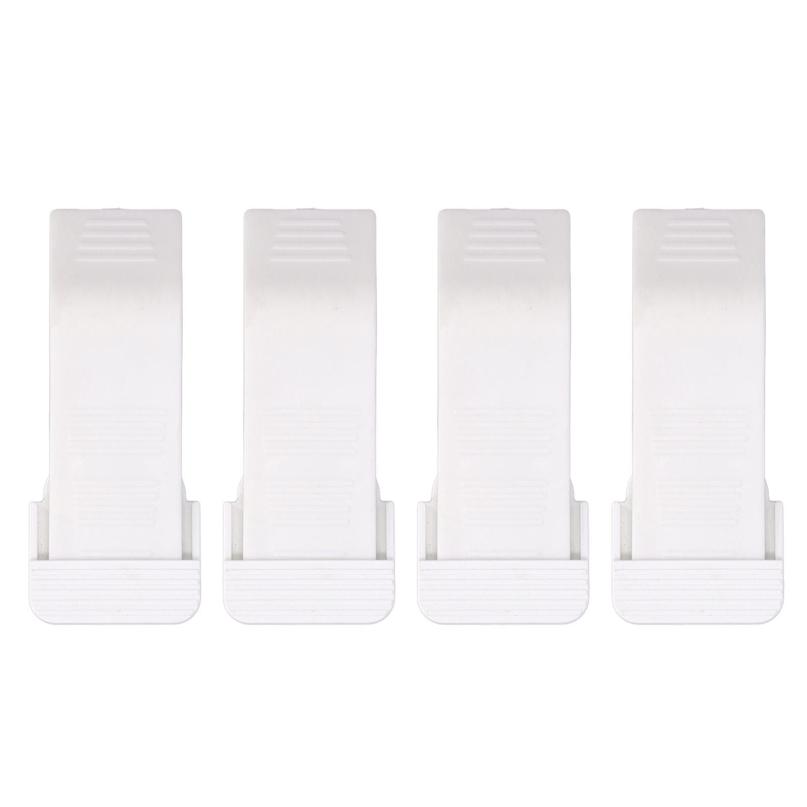 4pcs Door Wedge Stopper Multipurpose Prevents Collision Eliminate Noise Door Stopper Wedge for Home white