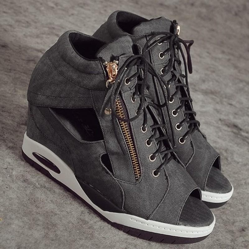 Fashion Shoes Womens Sneakers with Platform Woman Shoe Luxury Wedge Heel Basket Autumn Winter Thick Fashion High Casual Running Low help 38