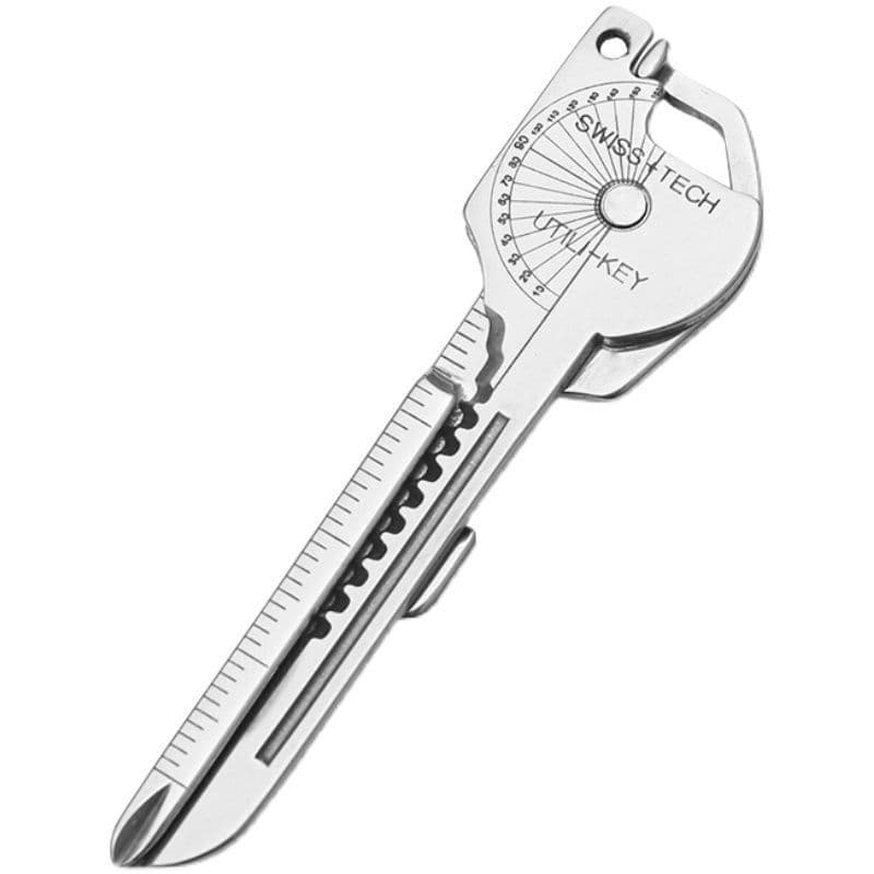 Camping Multi Function Folding Tool Keychain Opener Screwdriver 8 In 1 Utility Outdoor Pocket Plier Keyring silver