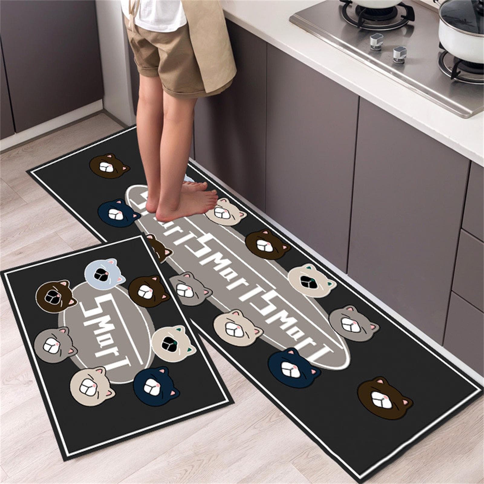 Kitchen Rugs Bathroom Standing Mat Anti Slip Polyester Entrance Door Carpet Floor Mats QYSC-205 40 QYSC-205