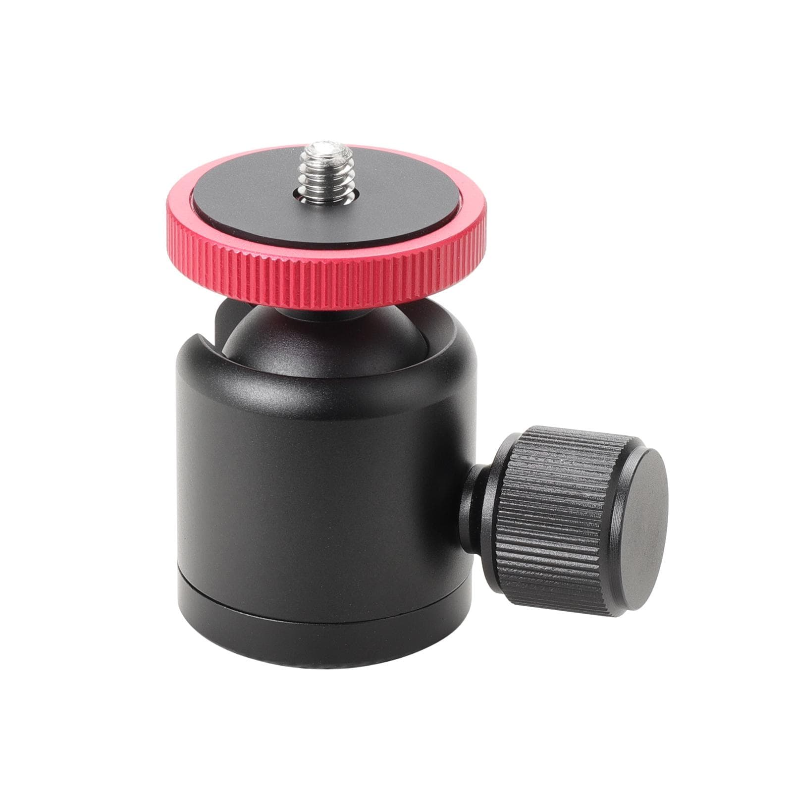 Aluminum Alloy Mini Ball Head Rotatable Ball Head Photography Accessory Replacement with 3/8 Inch with adapter screw black