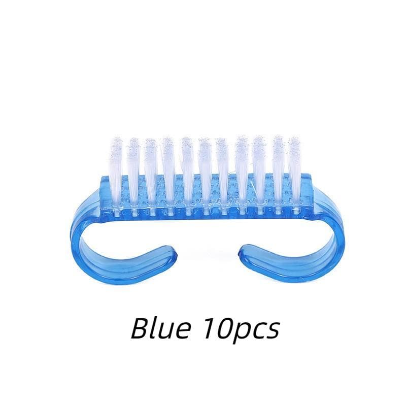 10 Pcs/Lot Acrylic Nail Brush Manicure Pedicure Soft Remove Dust Cleaning Nails Brushes File Tools Set,nail Art Tool blue